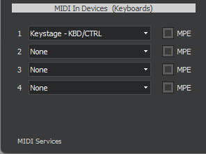 Devices window, runtime present